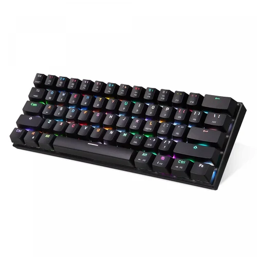 Motospeed SK62 Wireless, Wired and Bluetooth Tri-Mode Mechanical Gaming Keyboard, Black with Blue Switch - 2