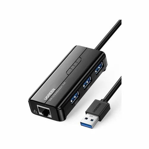 UGREEN USB 3.0 to 3-Port Desktop HUB with Gigabit Ethernet Port (20265) - 1
