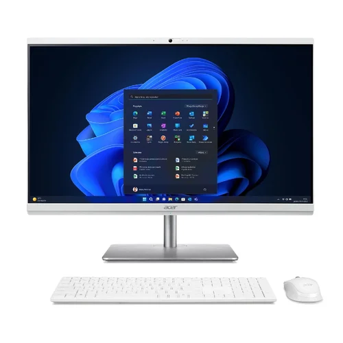 Acer Aspire C27-195ES AIO PC Intel Core Ultra 7-155U, 16GB DDR5 RAM, 512GB PCIe NVMe Gen4 M.2 SSD, Intel Graphics, 27-inch FHD Non-Touch, Win11 Home, Wireless K&M, White - 1