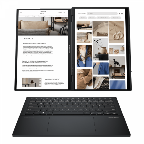 ASUS ZenBook Duo UX8406CA-PZ073W Intel Core Ultra 9-285H, 32GB LPDDR5X RAM, 1TB PCIe 4.0 NVMe M.2 SSD, Intel Arc Graphics, 14-inch 120Hz 3K OLED Touch, Win11, NumberPad, Inkwell Grey - 5