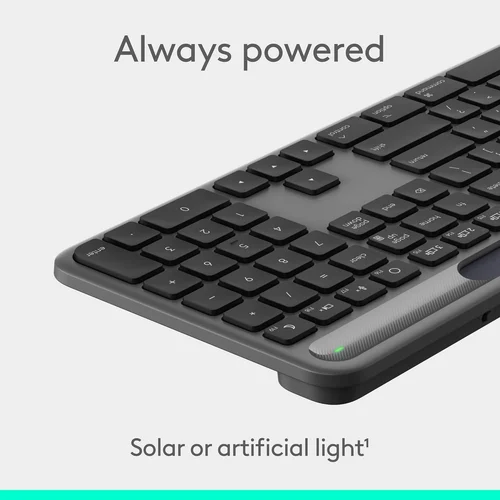 Logitech K980 Signature Wireless Slim Solar+ Keyboard Black - 4
