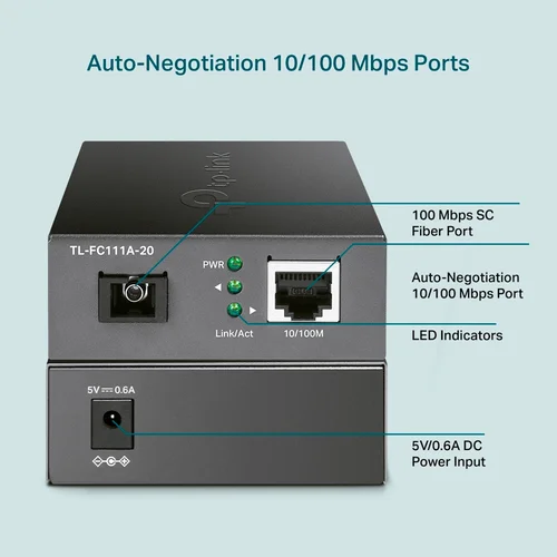 TP-Link FC111A-20 WDM 10/100Mbps Media Converter / Шилэн кабелийн хөрвүүлэгч , Сүлжээний Төхөөрөмж / - 3