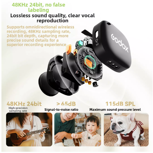 Godox C01 Kit 2, 2-Person Wireless Microphone System Black / Микрофон / - 2
