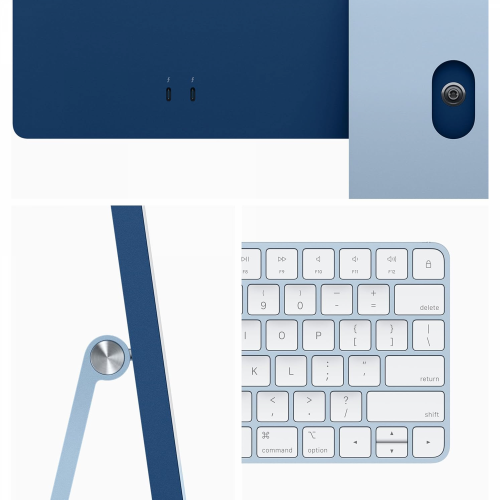 Apple iMac M3 Chip, 8-Core CPU, 8-Core GPU, 8GB RAM, 256GB SSD, 24-inch 4.5K Retina Display, Blue /MQRC3/ - 3