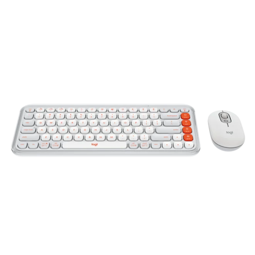 Logitech POP ICON Wireless Keyboard & Mouse Combo, White - 2