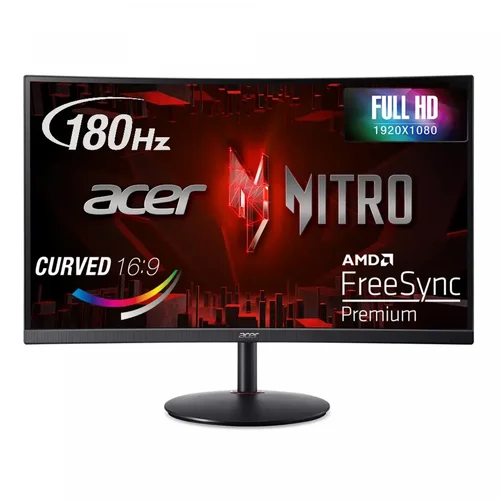 Acer Nitro XZ271 P3 27-inch FHD 180Hz AMD FreeSync Premium Curved Gaming Monitor with Built-in Speaker - 1