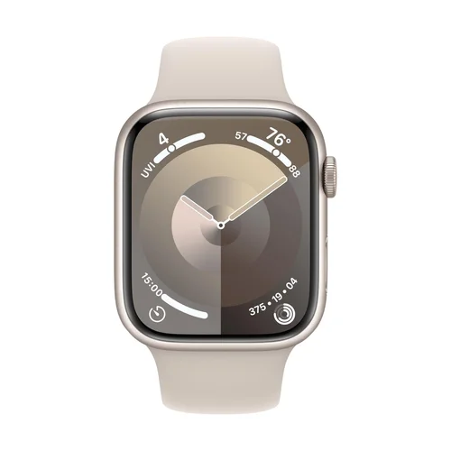 Apple Watch Series 9 GPS 45mm Starlight Aluminium Case with Starlight Sport Band (M/L) /MR973/ - 2