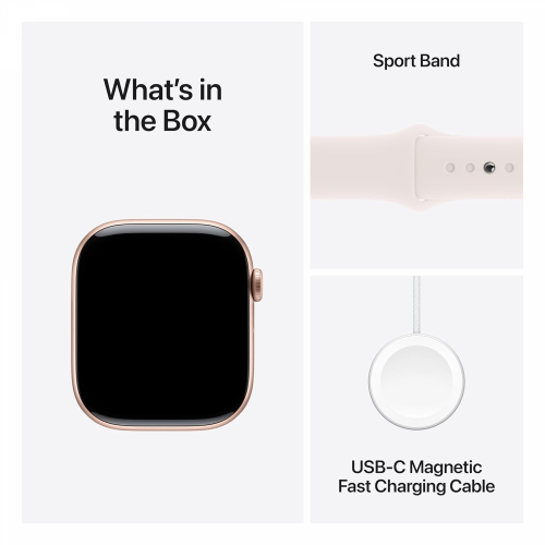 Apple Watch Series 10 GPS 46mm Rose Gold Aluminium Case with Light Blush Sport Band (S/M) /MWWT3/ - 4