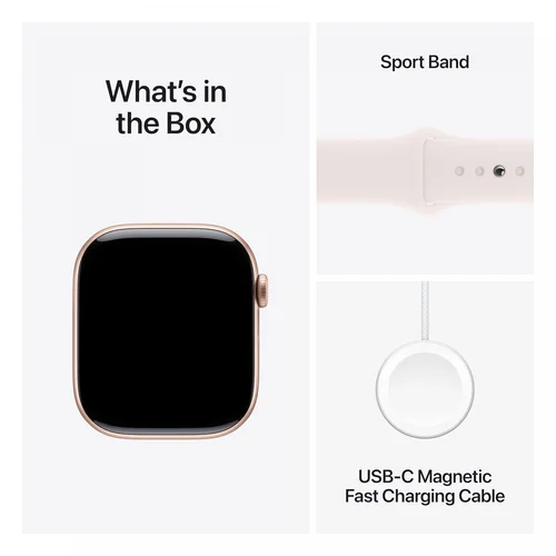 Apple Watch Series 10 GPS 46mm Rose Gold Aluminium Case with Light Blush Sport Band (S/M) /MWWT3/ - 4