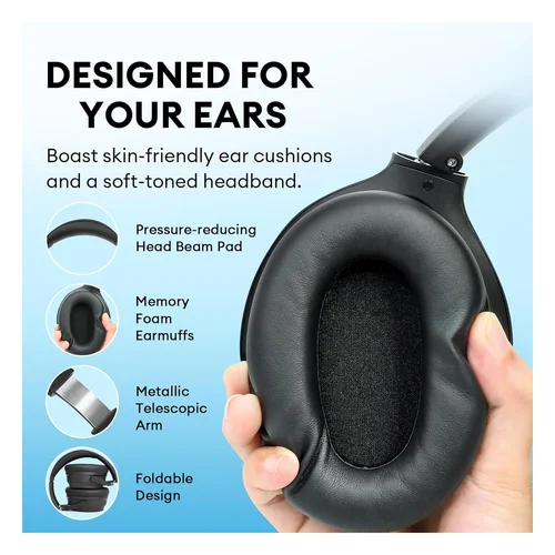 Edifier WH700NB Active Noise Cancelling Bluetooth Headphones, Black / Чихэвч / - 6