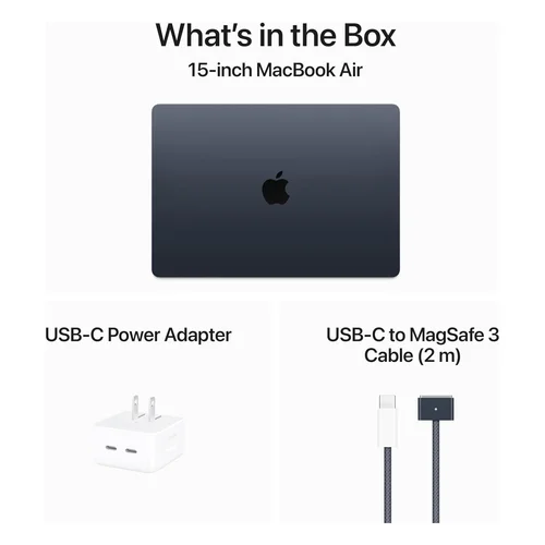 Apple MacBook Air 15.3" M3 Chip 8‑core CPU 10‑core GPU, 8GB RAM, 256GB SSD Midnight /MRYU3/ - 6