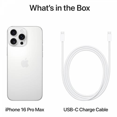 Apple iPhone 16 Pro Max 256GB, White Titanium - 5