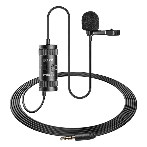 BOYA BY-M1 Pro II Universal Lavalier Condenser Microphone with Clip-On, 3.5mm TRRS Jack / Микрофон / - 3