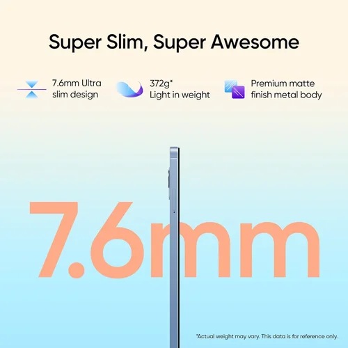 Realme Pad mini 8.7-inch 4GB+64GB, Grey - 5