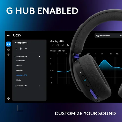 Logitech G325 Lightspeed Wireless Gaming Headset Black - 3