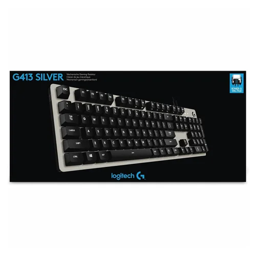 Logitech G413 Backlit Mechanical Gaming Keyboard, Silver - 5