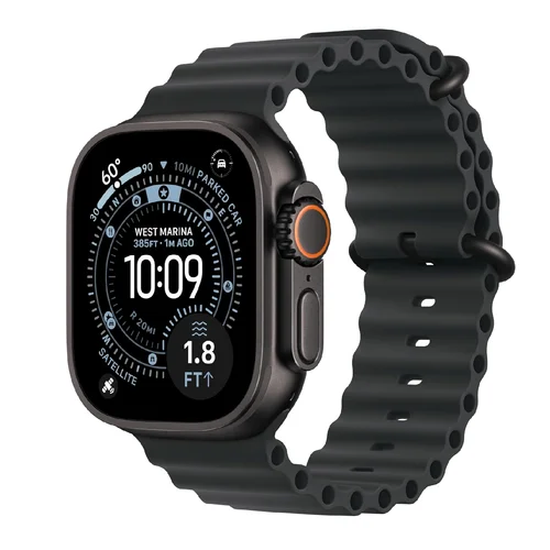 Apple Watch Ultra 3 GPS + Cellular 49mm Natural Titanium Case with Black/Blue Ocean Band (M/L) /MEWU4/ - 1