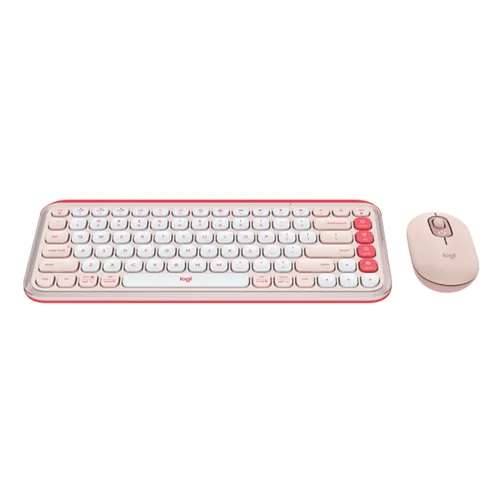 Logitech POP ICON Wireless Keyboard & Mouse Combo, Rose - 2