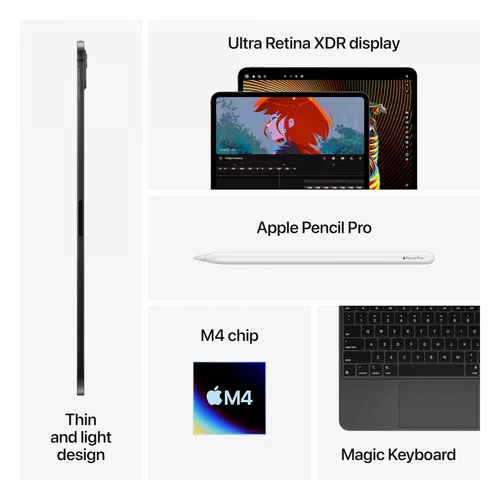 Apple iPad Pro 11-inch (5th gen) M4 Chip Wi-Fi 256GB, Silver /MVV93/ / Таблет / - 5