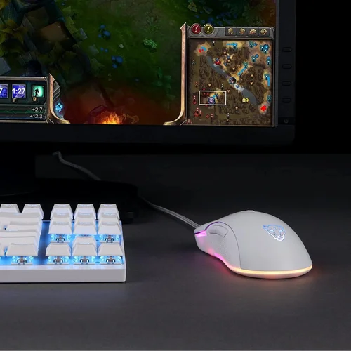 Motospeed V70 USB Wired Gaming Mouse, White - 2