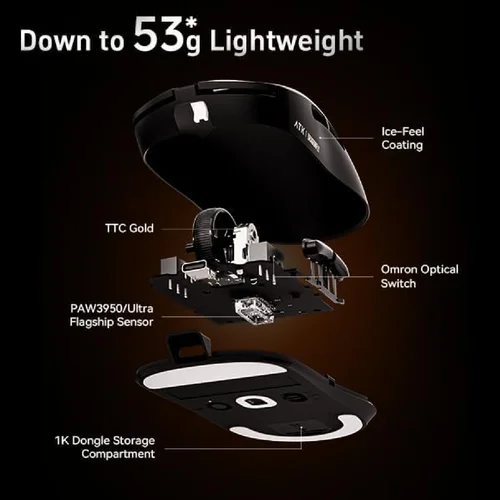 ATK Dragonfly A9 Plus Wireless Gaming Mouse Black - 2