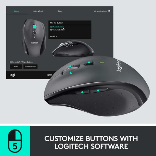 Logitech M705 Marathon Wireless Mouse - 4