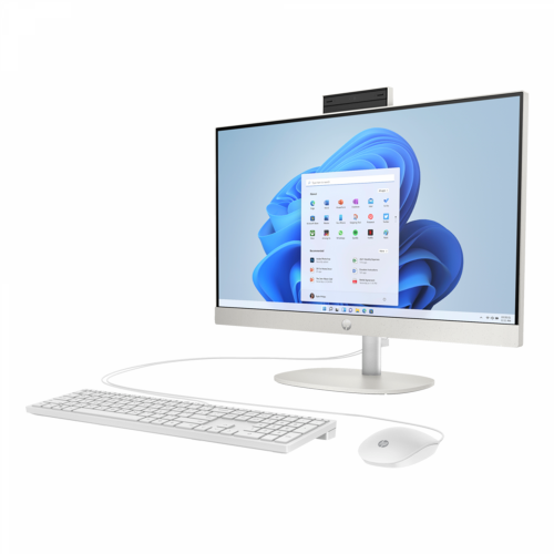 HP 24-cr0091d AIO PC Intel core i7-1355U, DDR4 3200MHz 8GB RAM, 512GB PCIe NVMe M.2 SSD, 23.8-inch FHD Non-Touch, Win11 Home, K&M, Shell White - 2
