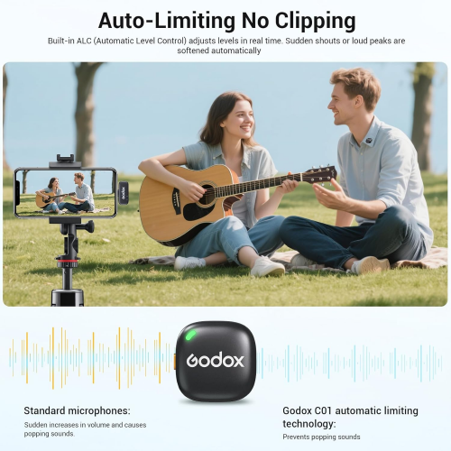 Godox C01 Kit 1, 1-Person Wireless Microphone System Black / Микрофон / - 5