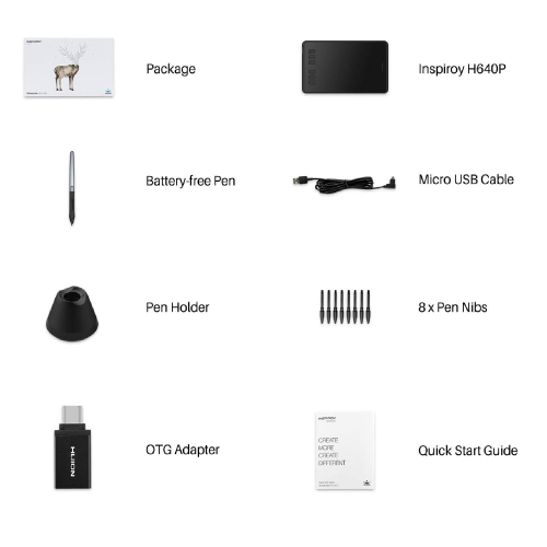 Huion Inspiroy H640P Graphic Drawing Pen Tablet / Зурдаг Таблет / - 6