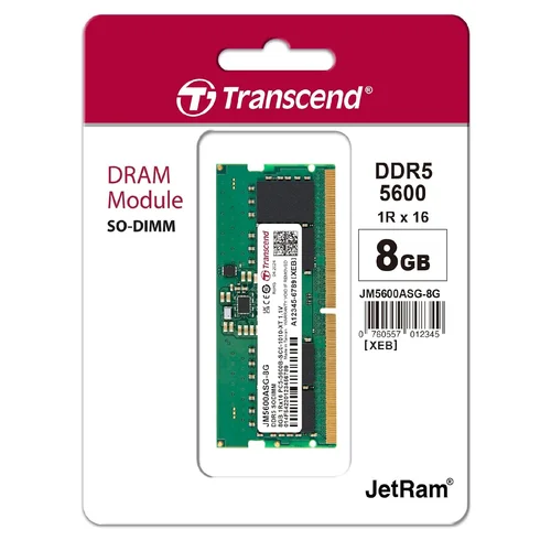 Transcend DDR5 8GB JetRam 5600MHz SODIMM Notebook Memory /JM5600ASG-8G/ - 2