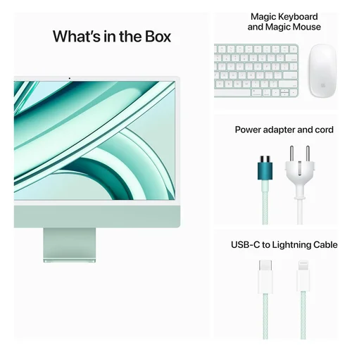 Apple iMac M3 Chip, 8-Core CPU, 8-Core GPU, 8GB RAM, 256GB SSD, 24-inch 4.5K Retina Display, Green /MQRA3/ - 5