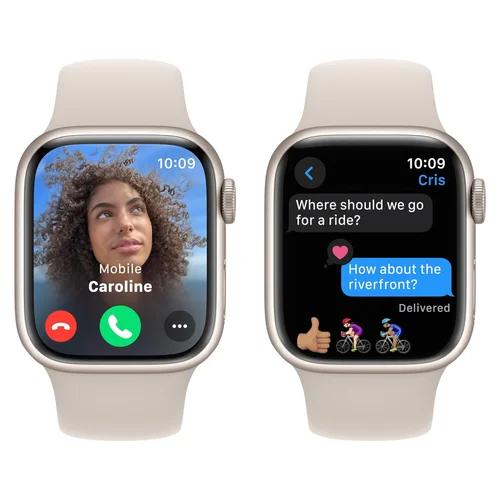 Apple Watch Series 9 GPS 41mm Starlight Aluminium Case with Starlight Sport Band (M/L) /MR8U3/ - 3