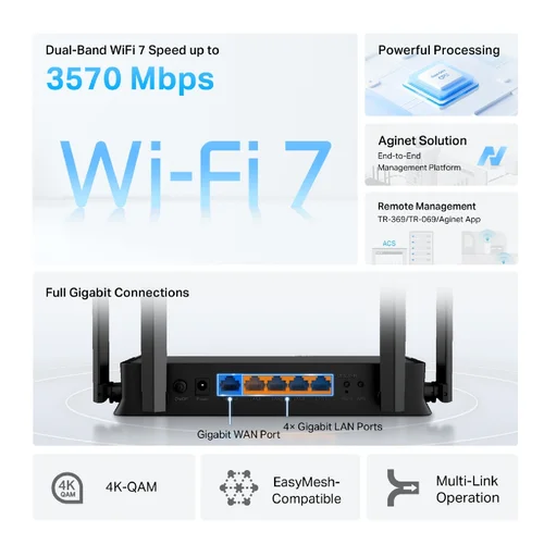TP-link EB210 BE3600 Dual-Band Wi-Fi 7 Router / Свич салаалагч , Сүлжээний Төхөөрөмж / - 3