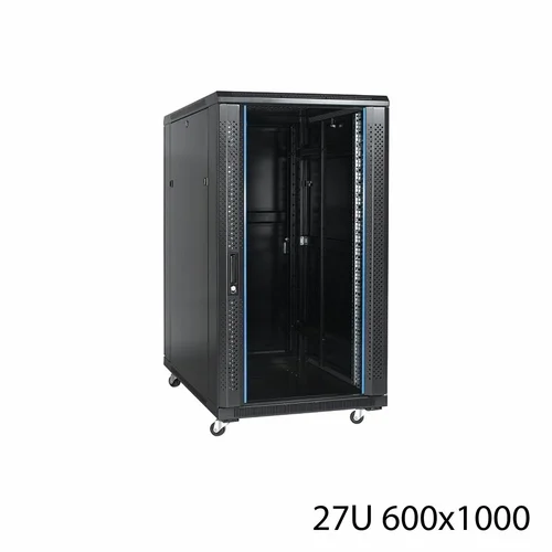 Toten 27unit, 600*1000*27U with Glass /GS.6027.9001/ / Сүлжээний rack cabinet /