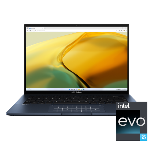 ASUS ZenBook 14 UX3402ZA-KN466W Intel core i5-1240P, 8GB DDR5 RAM, 512GB PCIe NVMe M.2 SSD, Intel Iris Xe Graphics, 2.8K OLED Touch 14 inch, Win11 home with NumberPad and ASUS Pen 2.0