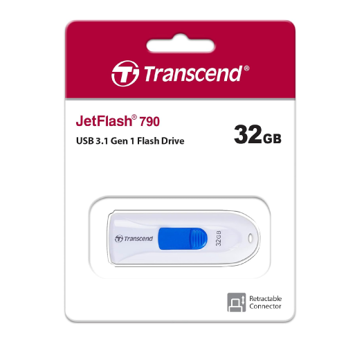 Transcend 32GB JetFlash 790 USB 3.1 Gen1 Flash Drive /TS32GJF790W/ - 2