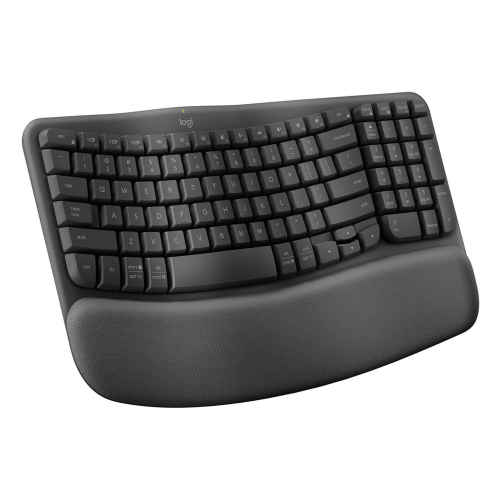 Logitech Wave Keys Wireless Ergonomic Keyboard, Black - 2