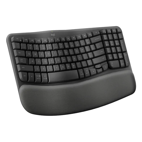 Logitech Wave Keys Wireless Ergonomic Keyboard, Black - 2