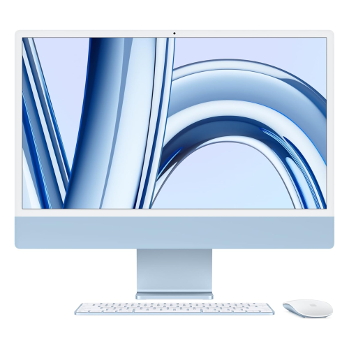 Apple iMac M3 Chip, 8-Core CPU, 10-Core GPU, 8GB RAM, 512GB SSD, 24-inch 4.5K Retina Display, Blue /MQRR3/