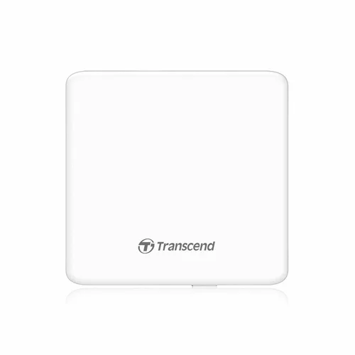 Transcend 8K Extra Slim Portable DVD Writer, White /TS8XDVDS-W/ - 2