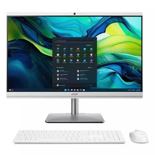 Acer Aspire C24-195ES AIO PC Intel Core Ultra 7-155U, 16GB DDR5 RAM, 512GB PCIe NVMe Gen4 M.2 SSD, Intel Graphics, 24-inch FHD Non-Touch, Win11 Home, Wireless K&M, White - 1