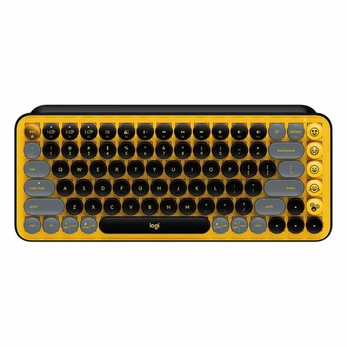 Logitech POP Keys Wireless Bluetooth Mechanical Keyboard, Blast Yellow - 1