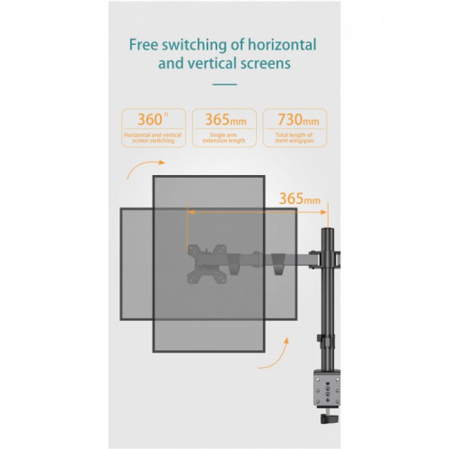 KALOC KLC-DZ220-J Dual 17-27 inch Screen Arm Basic Monitor Stand / Дэлгэцний Тогтоогч Суурь / - 7
