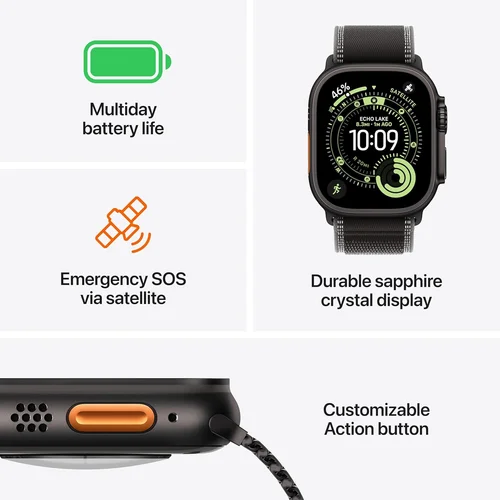 Apple Watch Ultra 3 GPS + Cellular 49mm Black Titanium Case with Black Ocean Band /MF0J4/ - 2