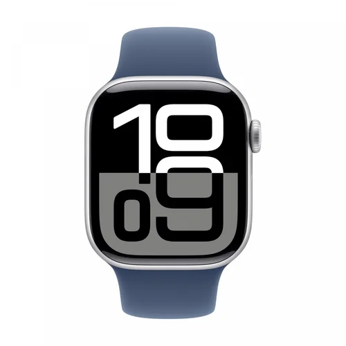 Apple Watch Series 10 GPS 46mm Silver Aluminium Case with Denim Sport Band (S/M) /MWWL3/ - 2