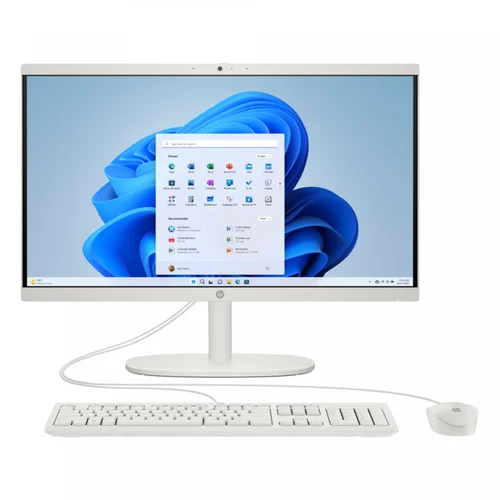 HP 22-dg0013d AIO PC Intel core i3-N300, DDR5 4800MHz 8GB RAM, 512GB PCIe NVMe M.2 SSD, 21.5-inch FHD Non-Touch, Win11 Home, K&M, Cashmere White - 1