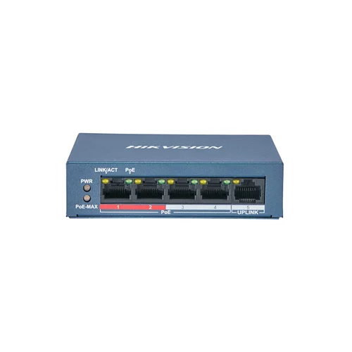 Hikvision 4-port + 1-Port Uplink PoE Switch DS-3E0105P-E/M(B) / Свич салаалагч , Сүлжээний Төхөөрөмж /
