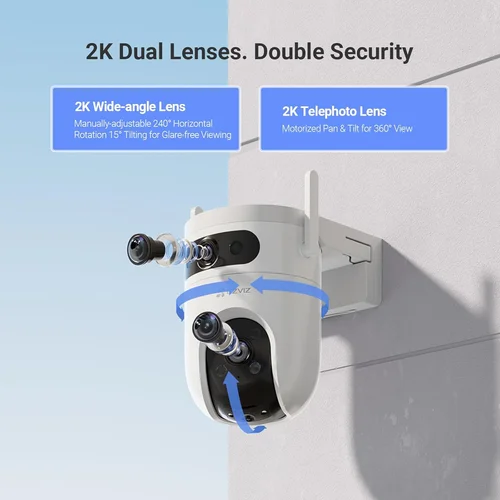 EZVIZ CS-H9C 2K Dual-Lens (3MP+3MP) Pan & Tilt Wi-Fi Camera - 3