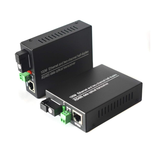 Yisenn RS485 Data Extender Converter with 10/100Mbps Ethernet, 1 BIDI RS-485 over Fiber Optic Transmitter and Receiver - 2