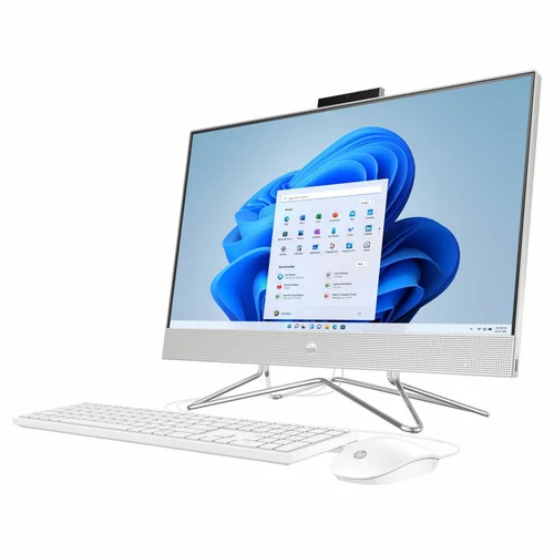 HP 24-cb1010d AIO PC Intel core i5-1235U 4.4Ghz, DDR4 8GB RAM, 256GB PCIe NVMe M.2 SSD + 1TB SATA HDD, Intel Iris Xe Graphics, FHD 23.8-inch Non-Touch, Win11 Home, K&M, Starry White - 3